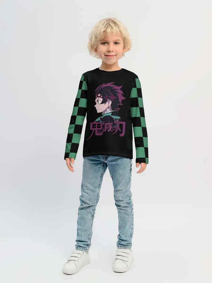 Детский лонгслив / Танджиро Камадо Kimetsu no Yaiba