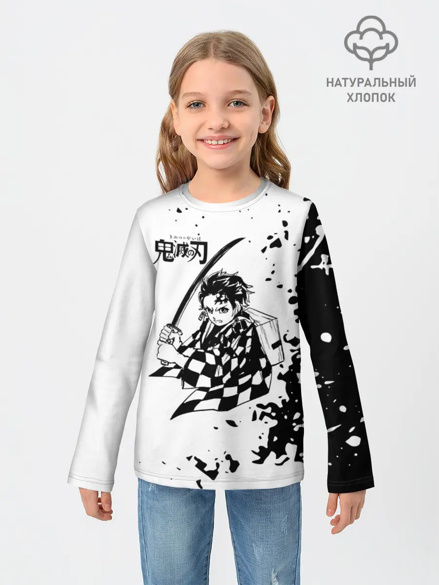 Детский лонгслив / Танджиро | Клинок, рассекающий демонов