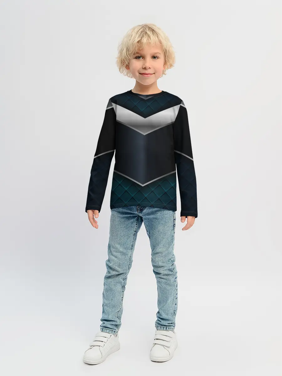 Детский лонгслив / 3D dark metal