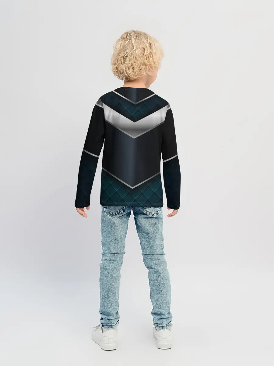 Детский лонгслив / 3D dark metal