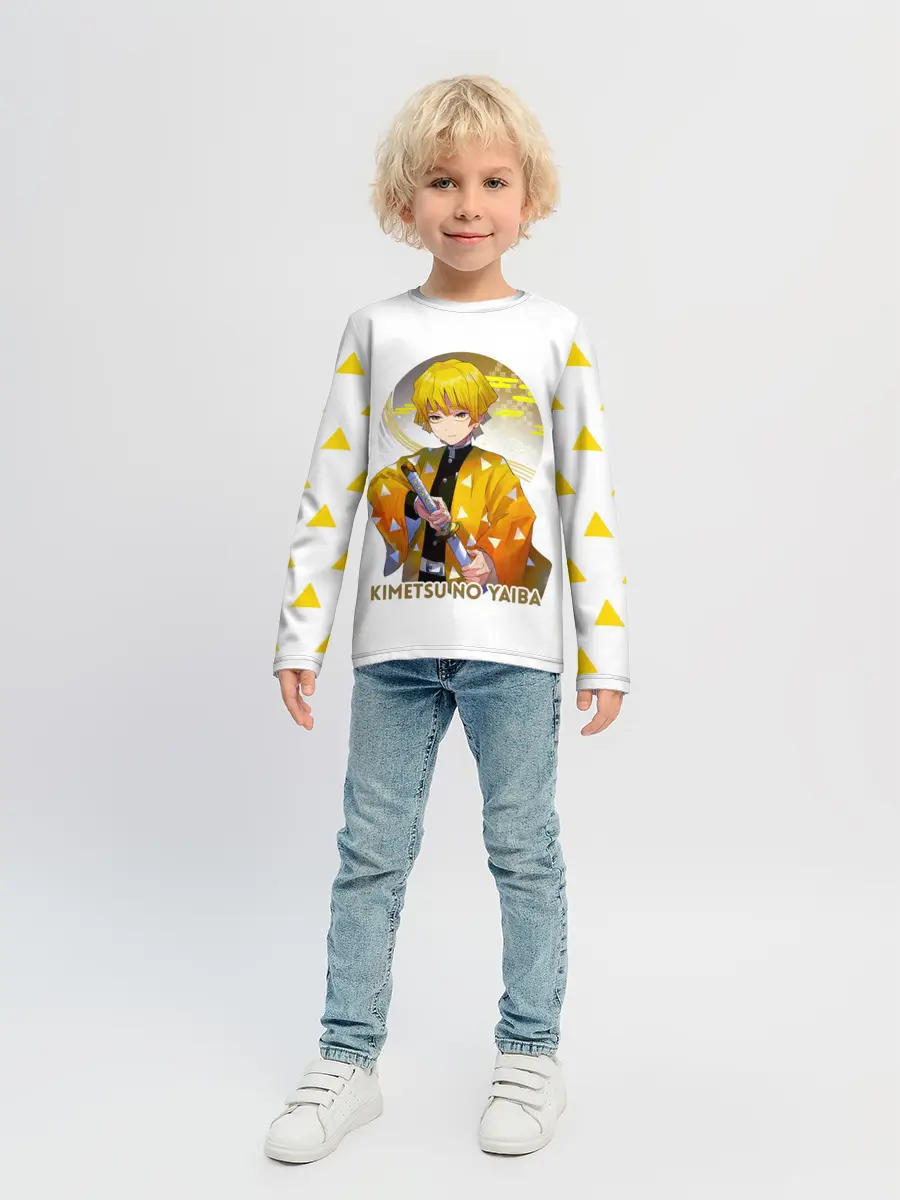 Детский лонгслив / Agatsuma Zenitsu Kimetsu no Yaiba
