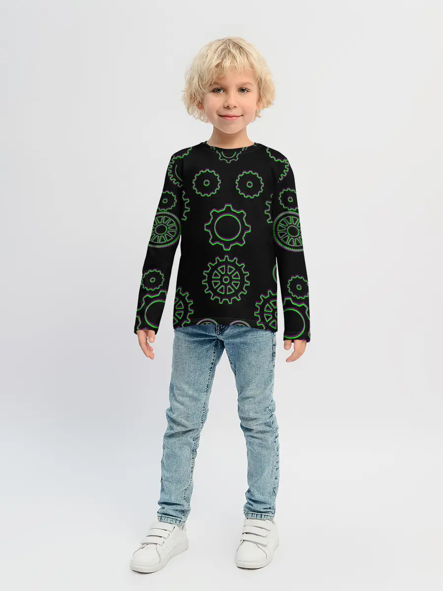 Детский лонгслив / Gears steampunk