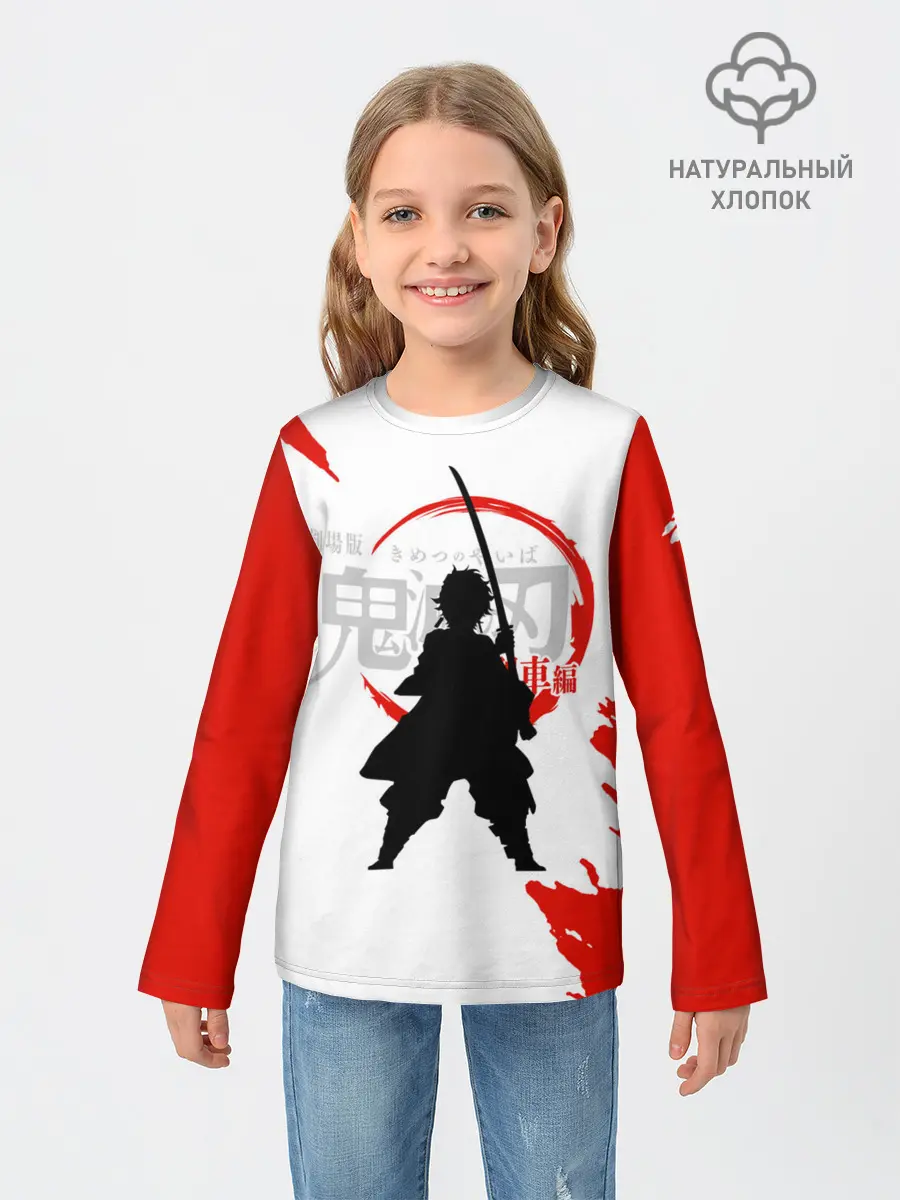 Детский лонгслив / Танджиро Камадо Kimetsu no Yaiba