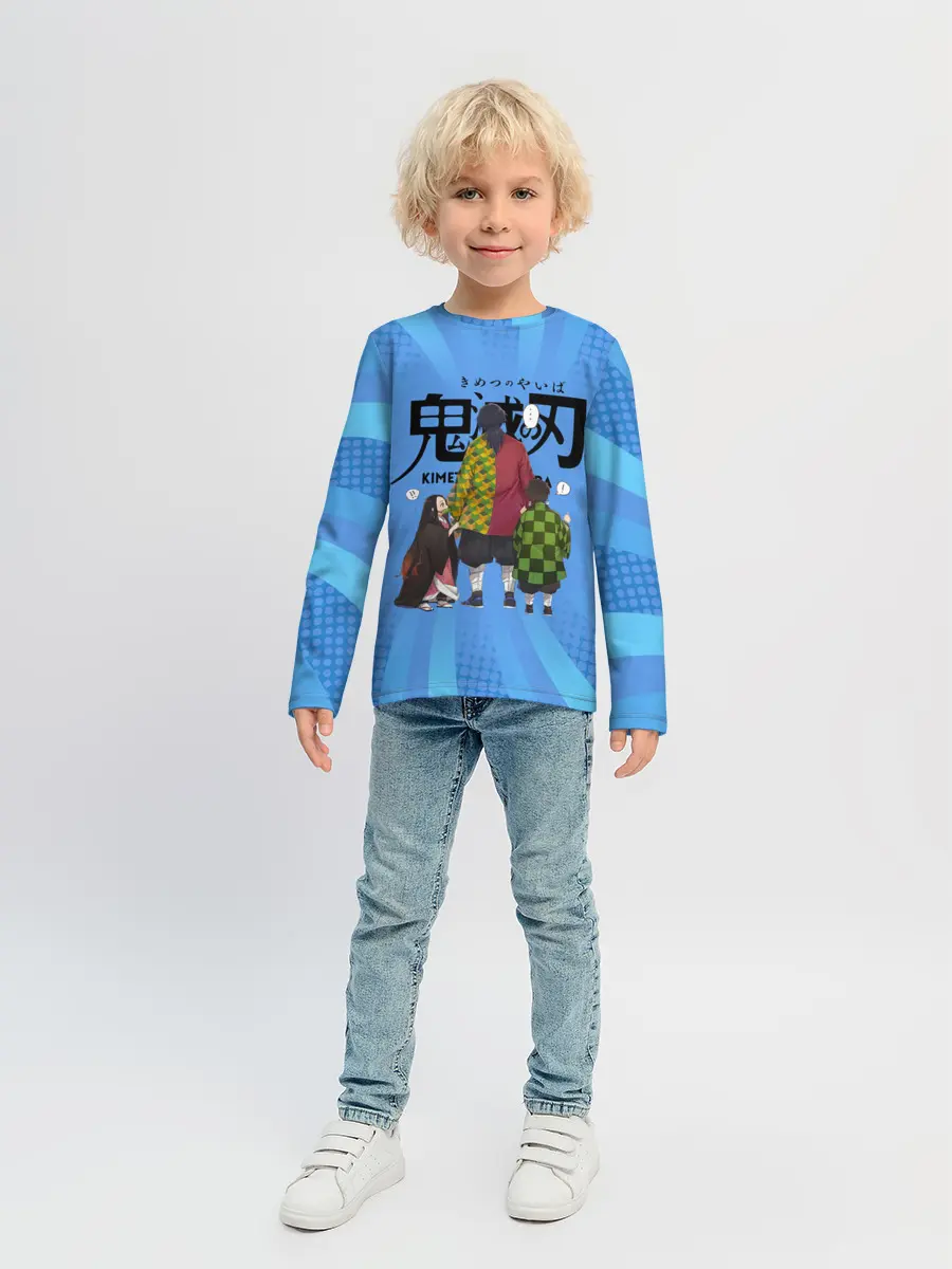 Детский лонгслив / Незуко Гию и Танджиро