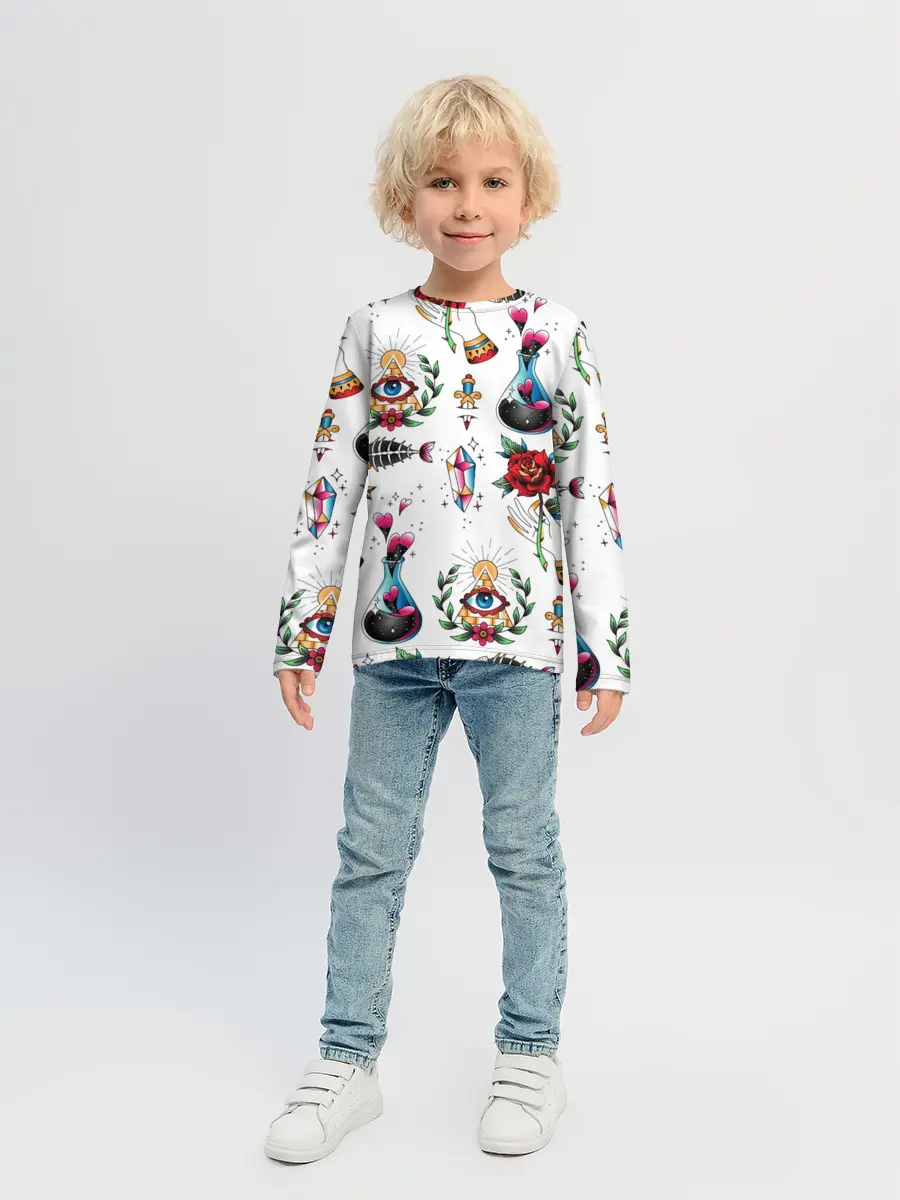 Детский лонгслив / Old school tattoo