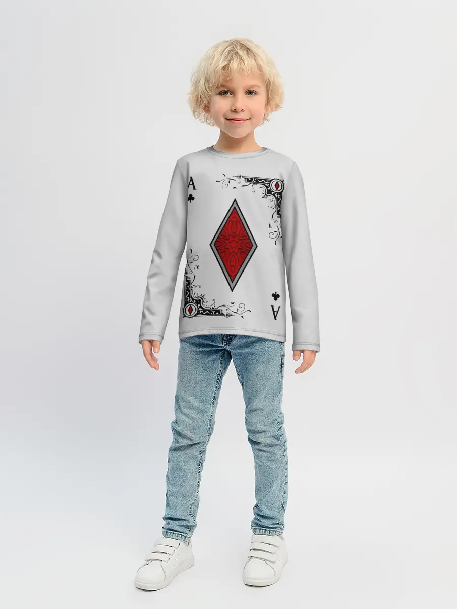 Детский лонгслив / Туз Бубен