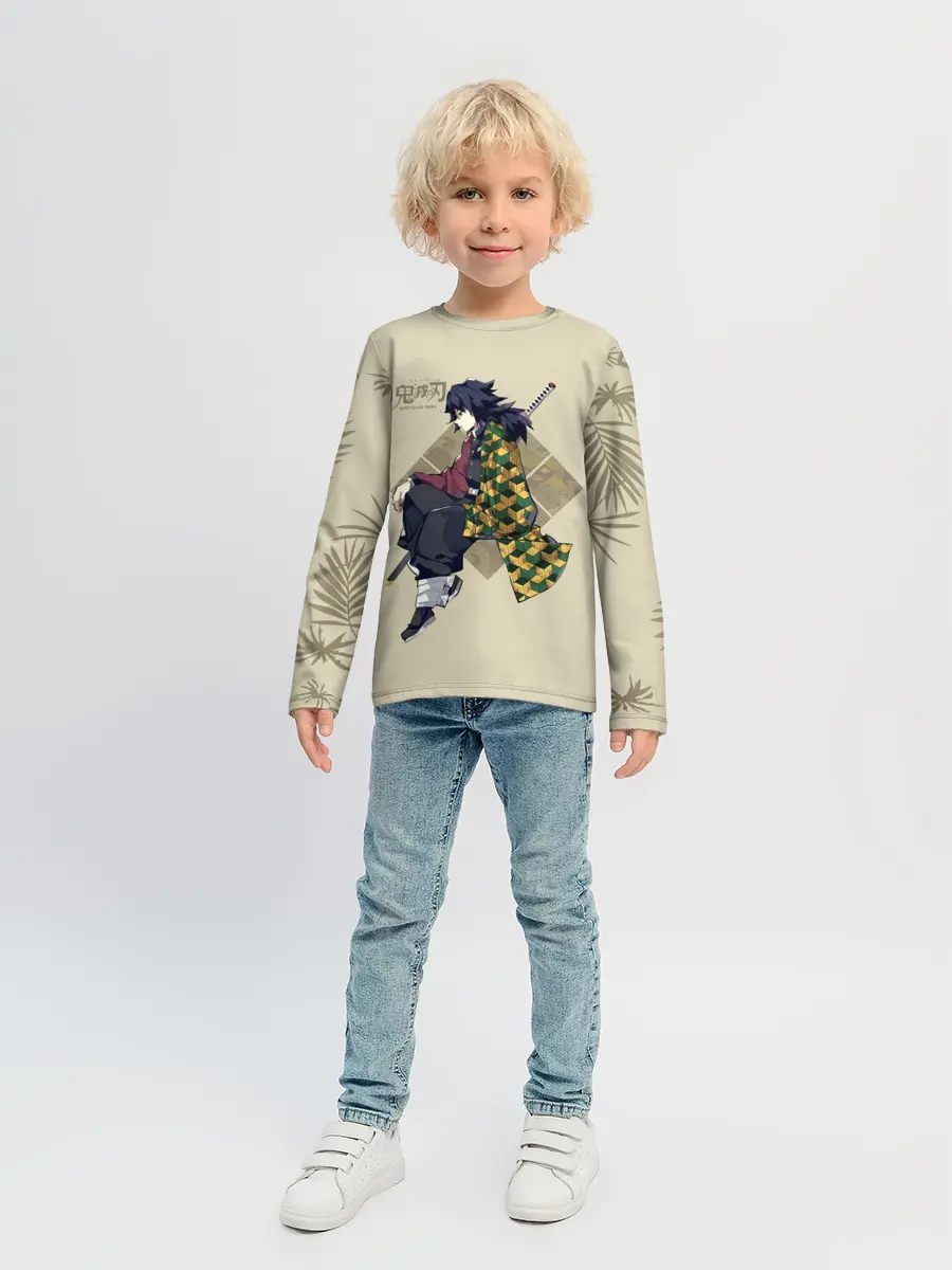 Детский лонгслив / Гию Томиока Kimetsu no Yaiba