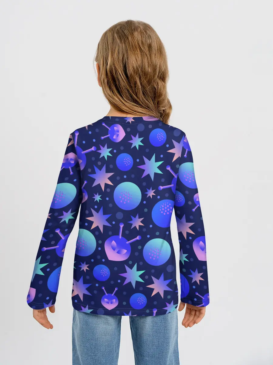 Детский лонгслив / Космический микс