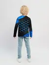Детский лонгслив / 3D luxury blue 3Д СОТЫ и плиты