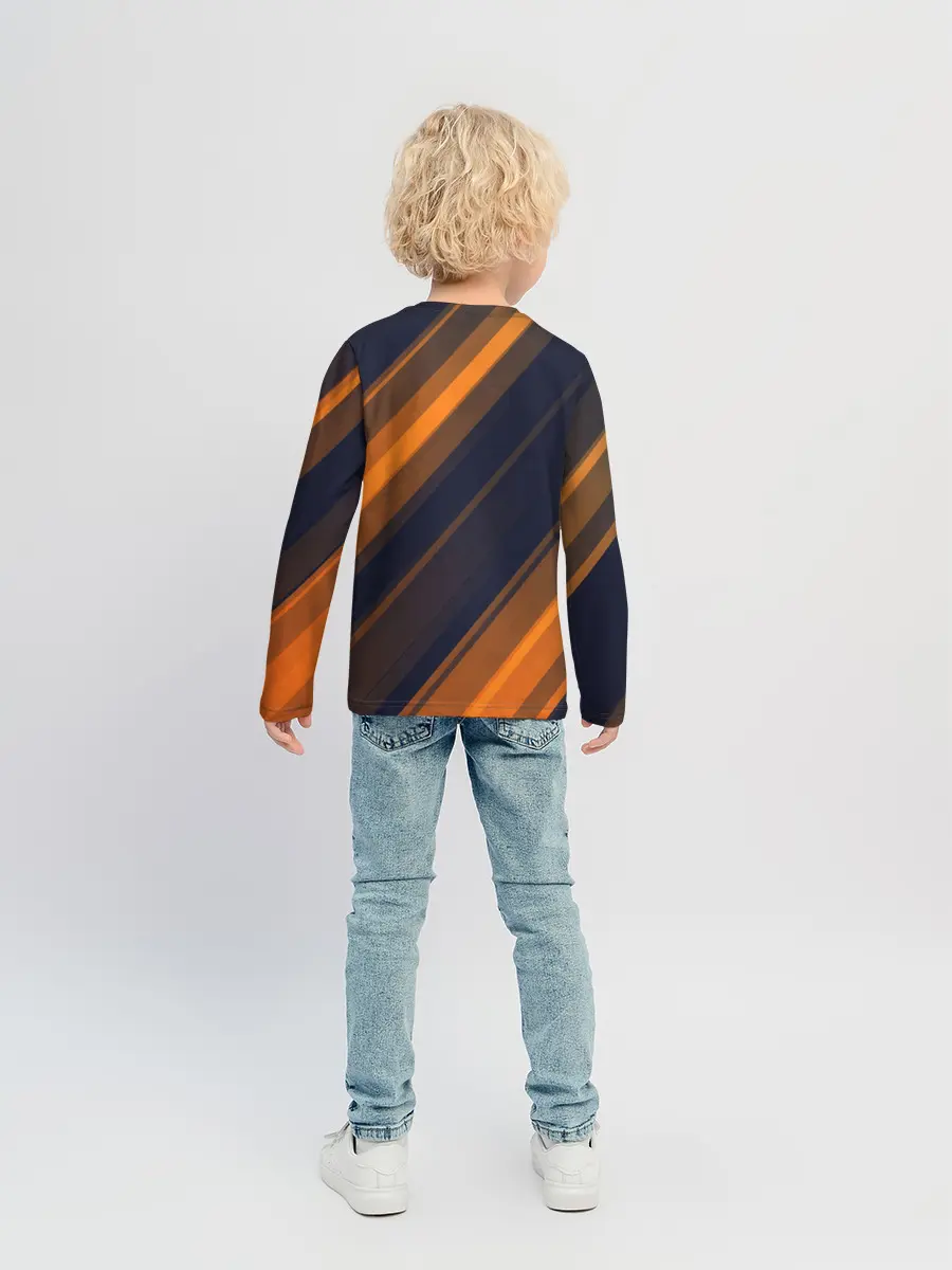 Детский лонгслив / ORANGE Black