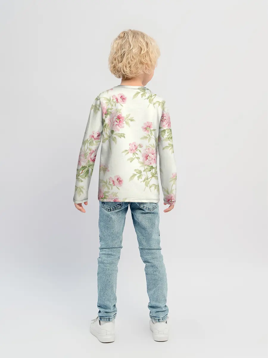 Детский лонгслив / Розовые розы