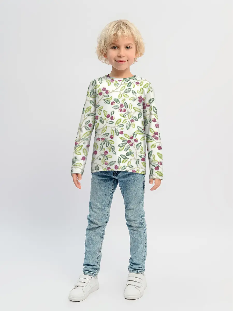 Детский лонгслив / Крыжовник красками