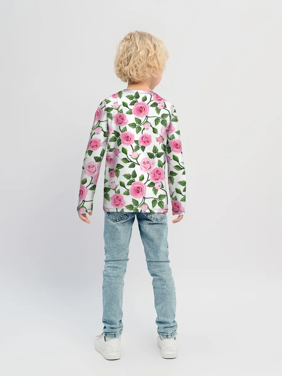 Детский лонгслив / Розы