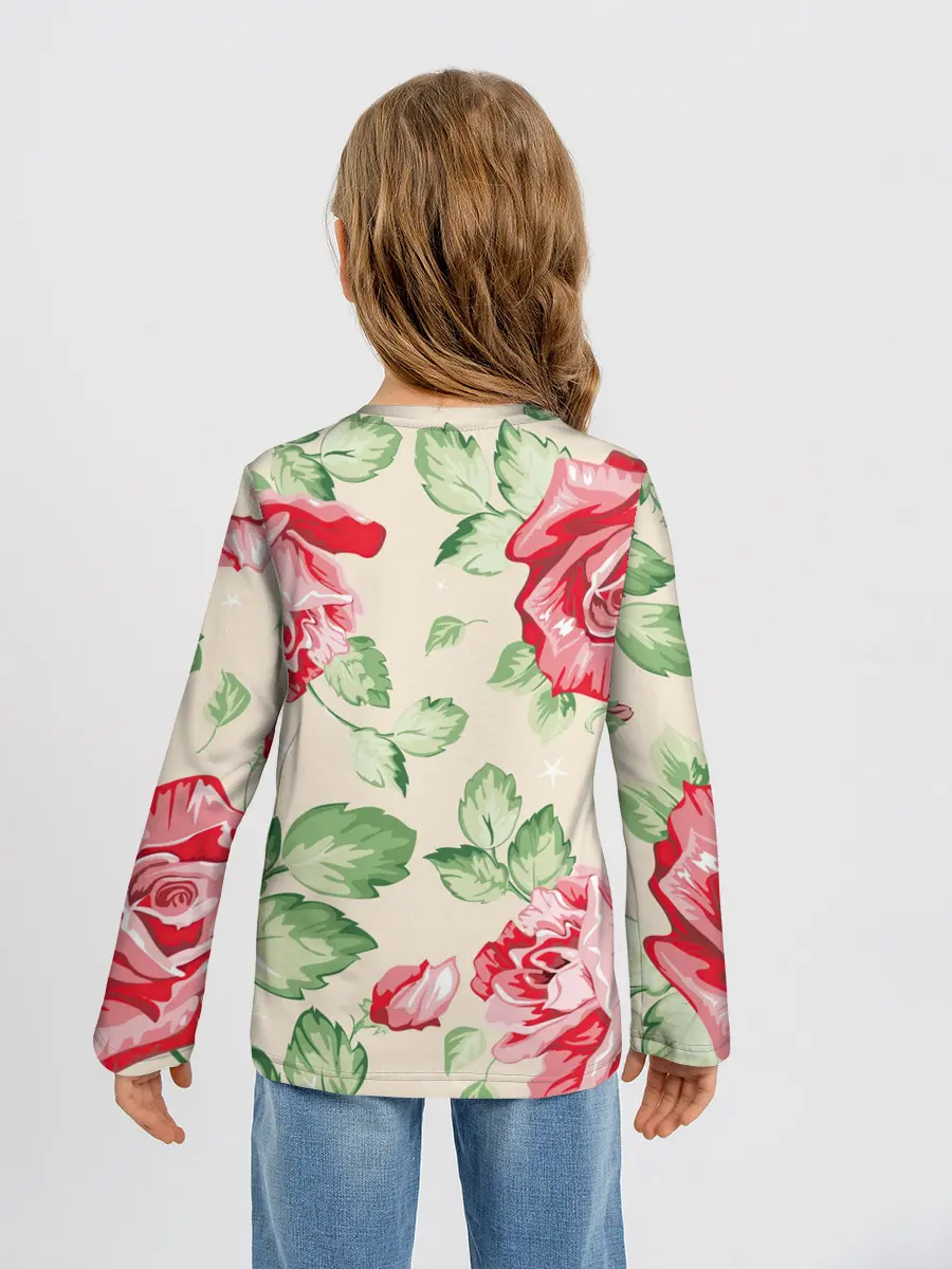 Детский лонгслив / Розы