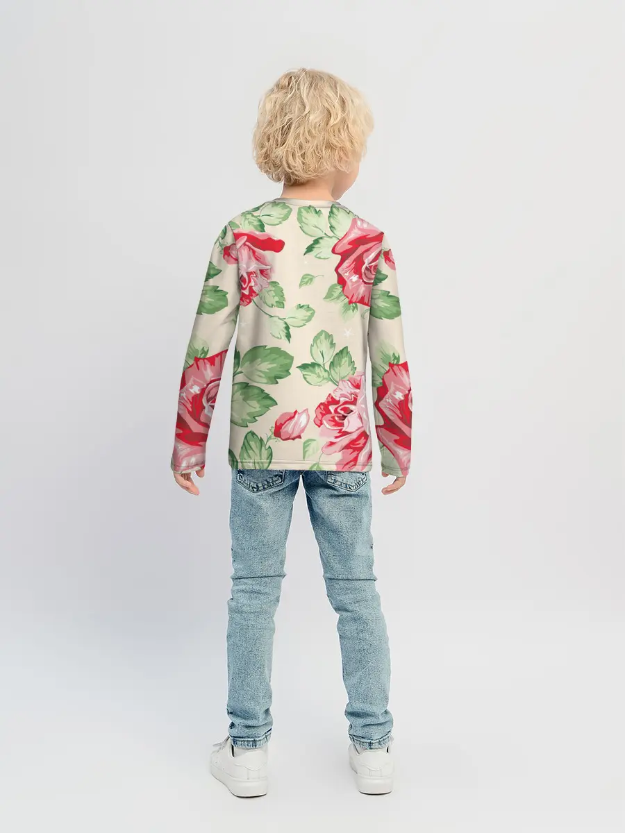 Детский лонгслив / Розы
