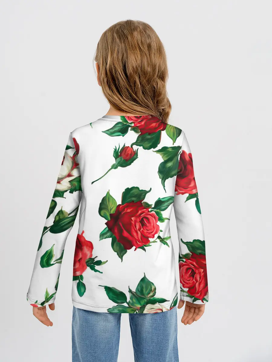 Детский лонгслив / Розы