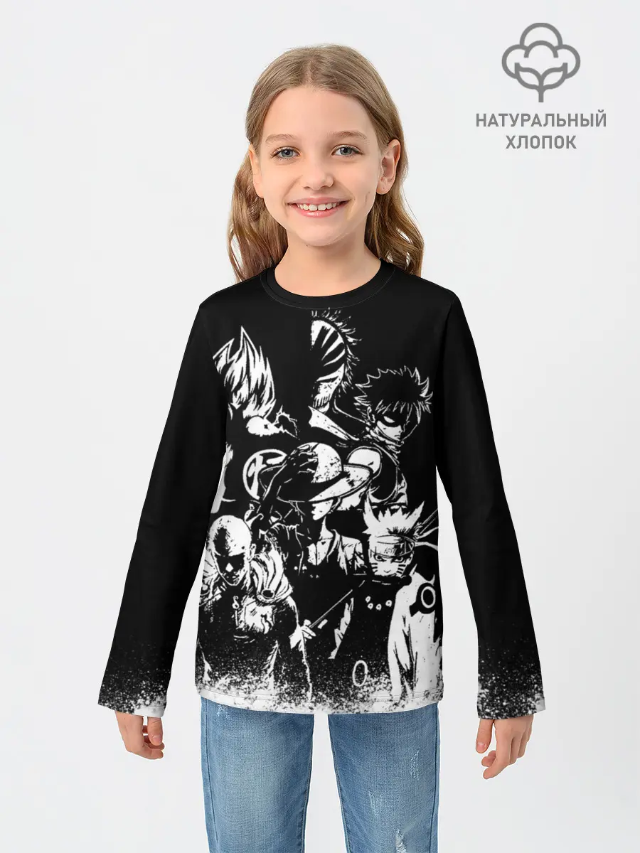 Детский лонгслив / ГЛАВНЫЕ ГЕРОИ АНИМЕ