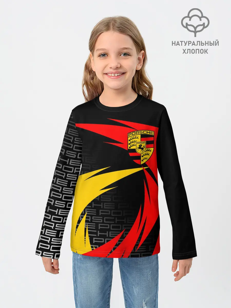 Детский лонгслив / PORSCHE / ПОРШ / СПОРТ