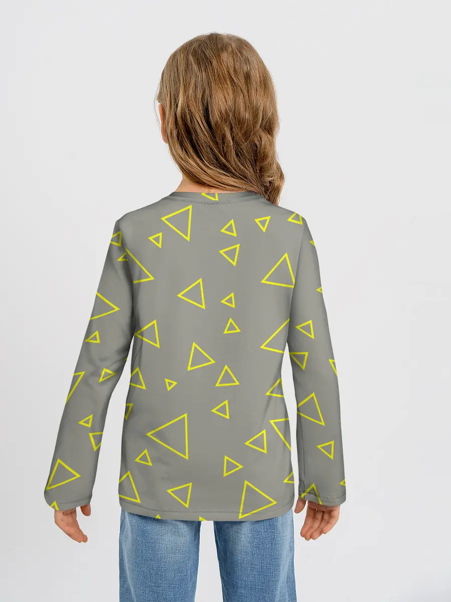 Детский лонгслив / Желтый и серый | Yellow & gray