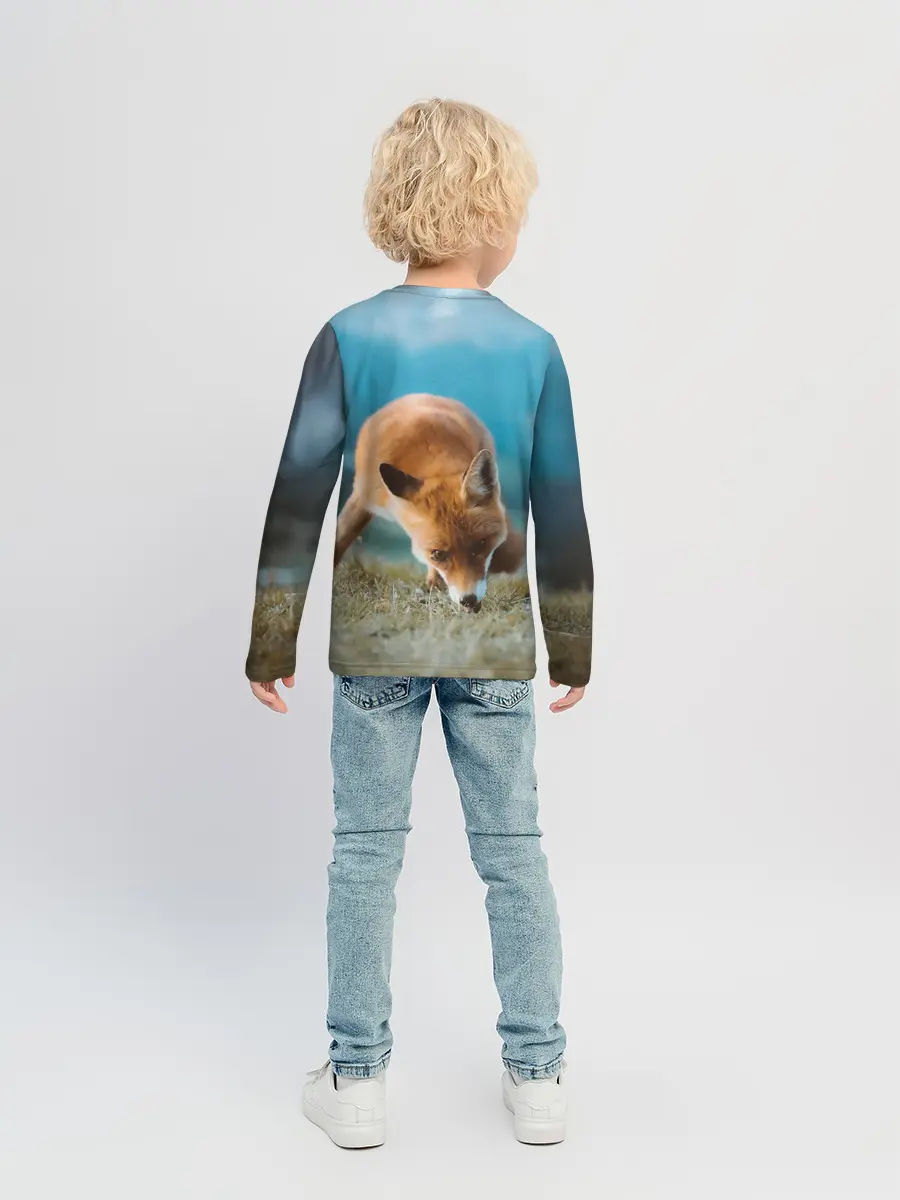 Детский лонгслив / Милая лисичка