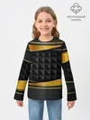 Детский лонгслив / 3D luxury black gold Плиты 3Д