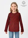 Детский лонгслив / Красные полосы
