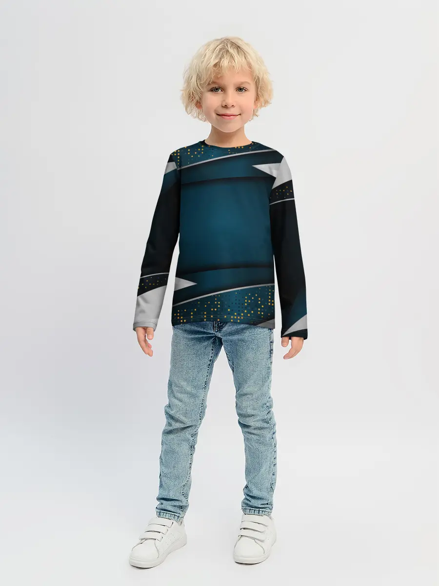 Детский лонгслив / 3D luxury sport style Золото