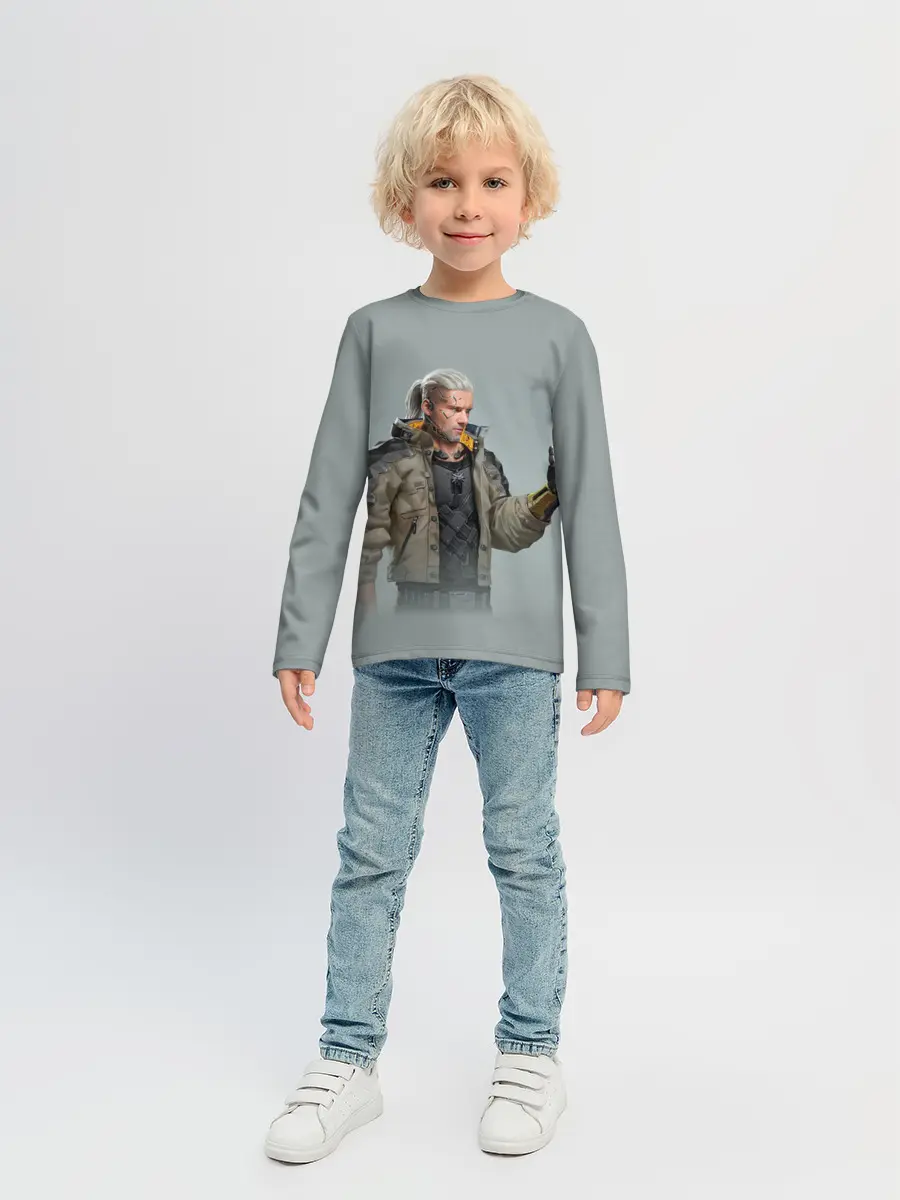 Детский лонгслив / КиберГеральт