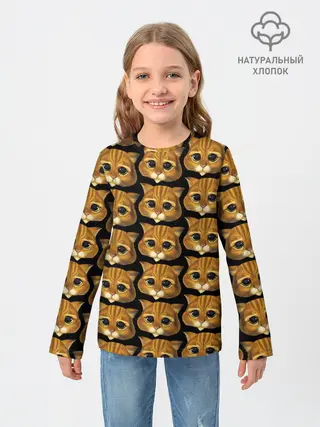 Детский лонгслив / КОТ В САПОГАХ из ШРЕКА