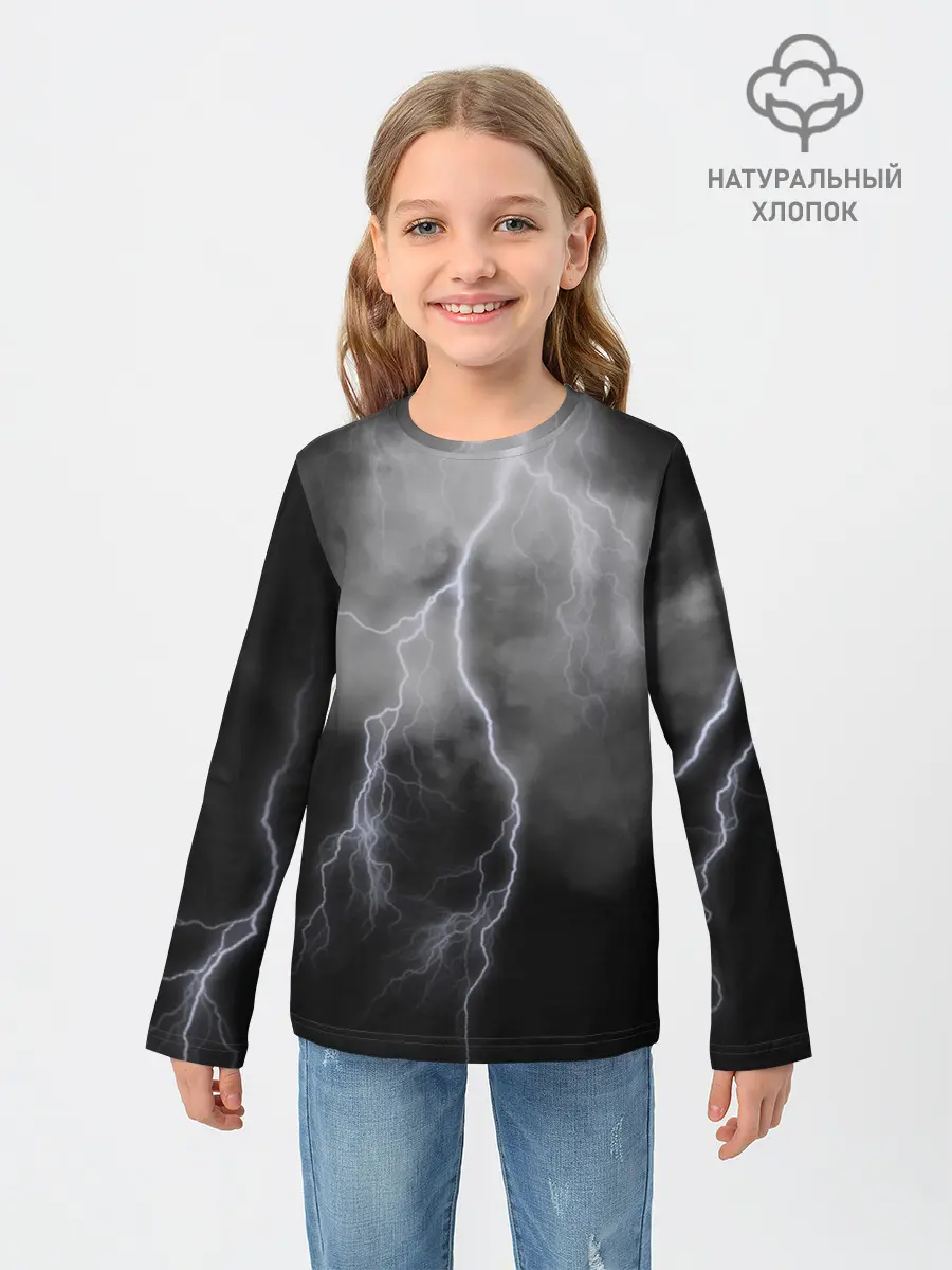 Детский лонгслив / гроза