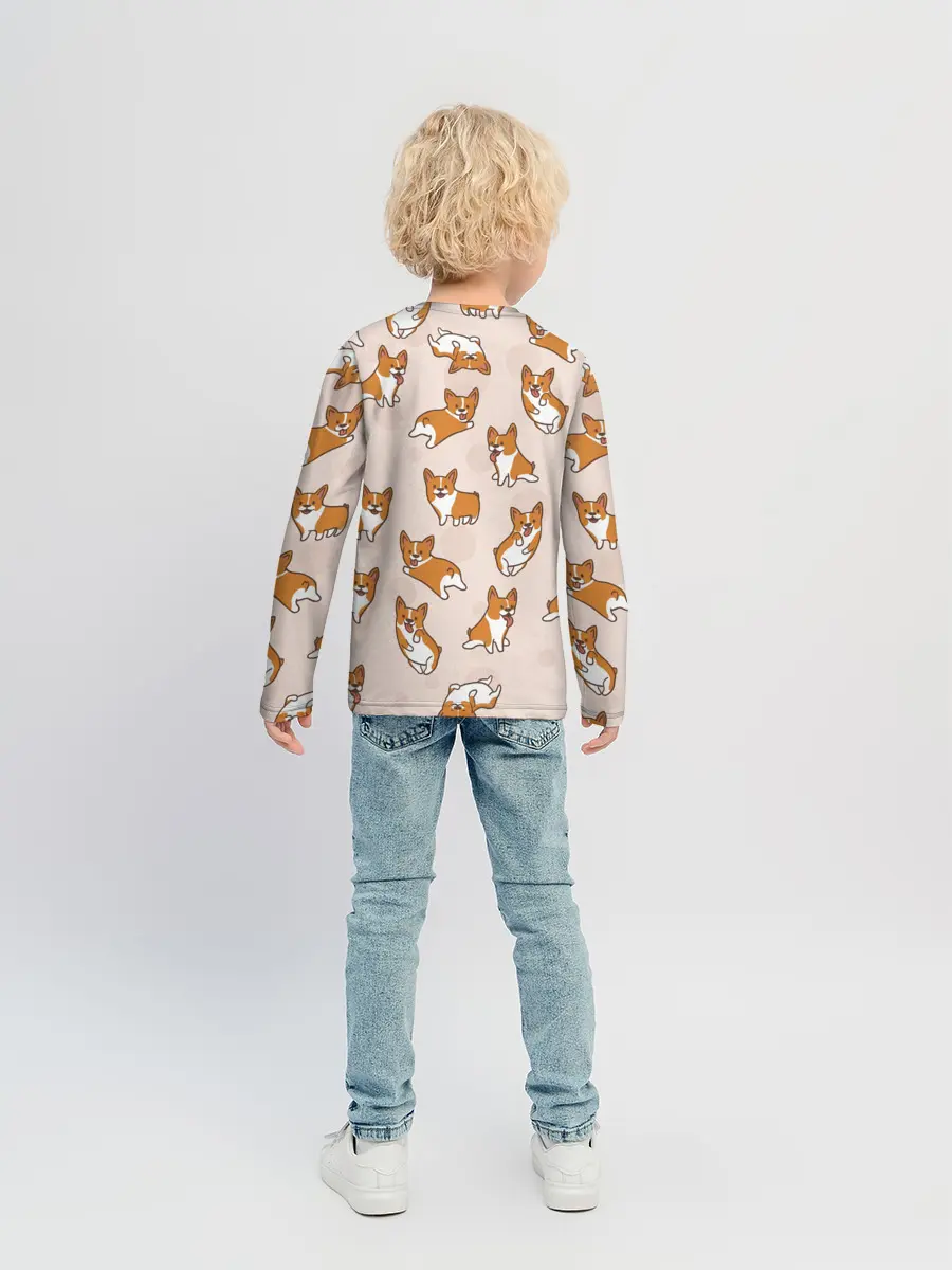 Детский лонгслив / Корги | Разные