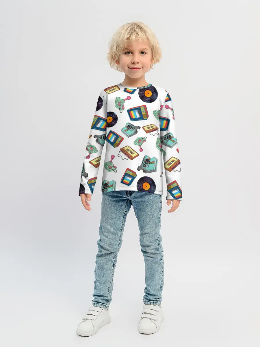 Детский лонгслив / Стиль 80х