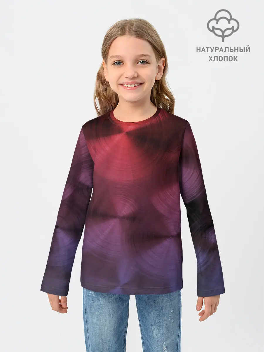 Детский лонгслив / metal texture with circles