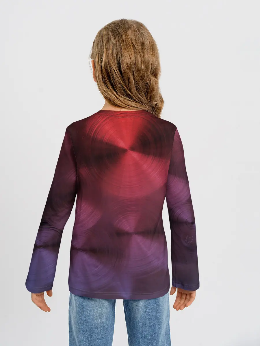 Детский лонгслив / metal texture with circles