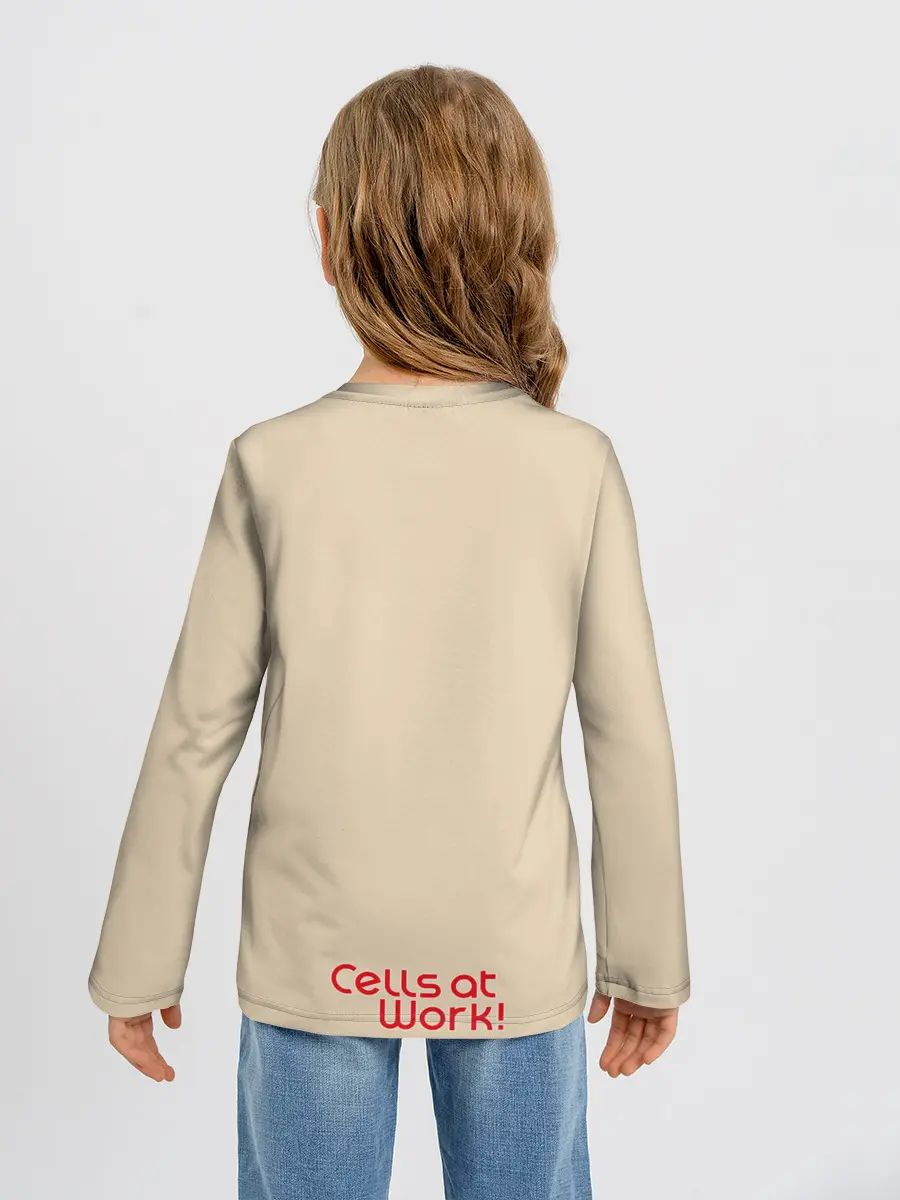 Детский лонгслив / Клетки за работой