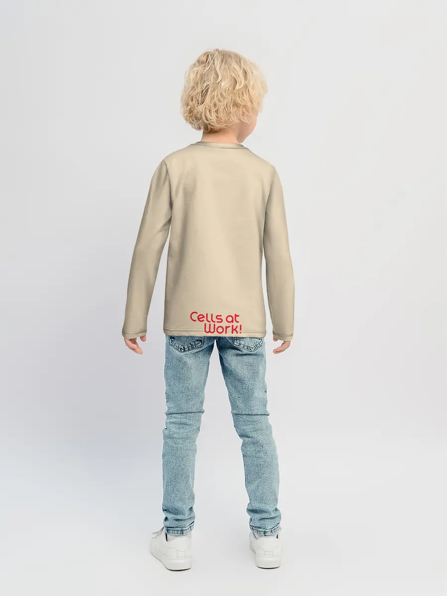 Детский лонгслив / Клетки за работой