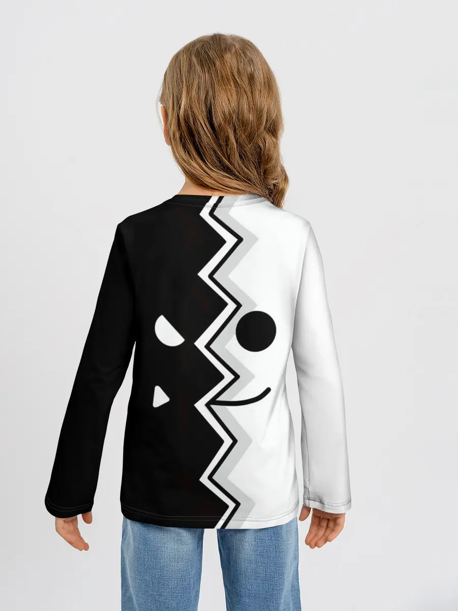 Детский лонгслив / Geometry Dash