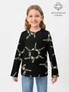 Детский лонгслив / чёрное солнце