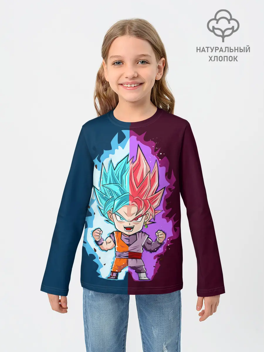 Детский лонгслив / Vegeta power