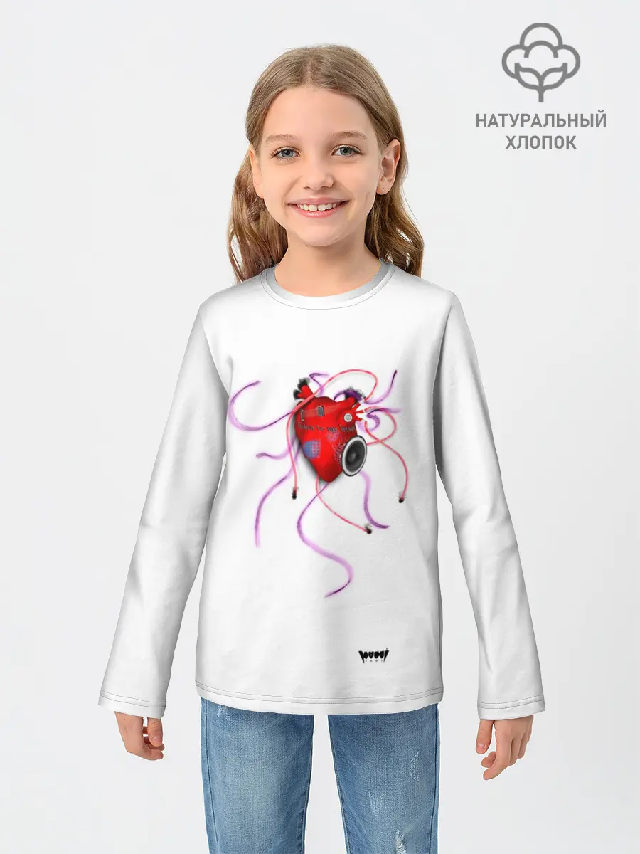 Детский лонгслив / Yami: listen to my heart 3D