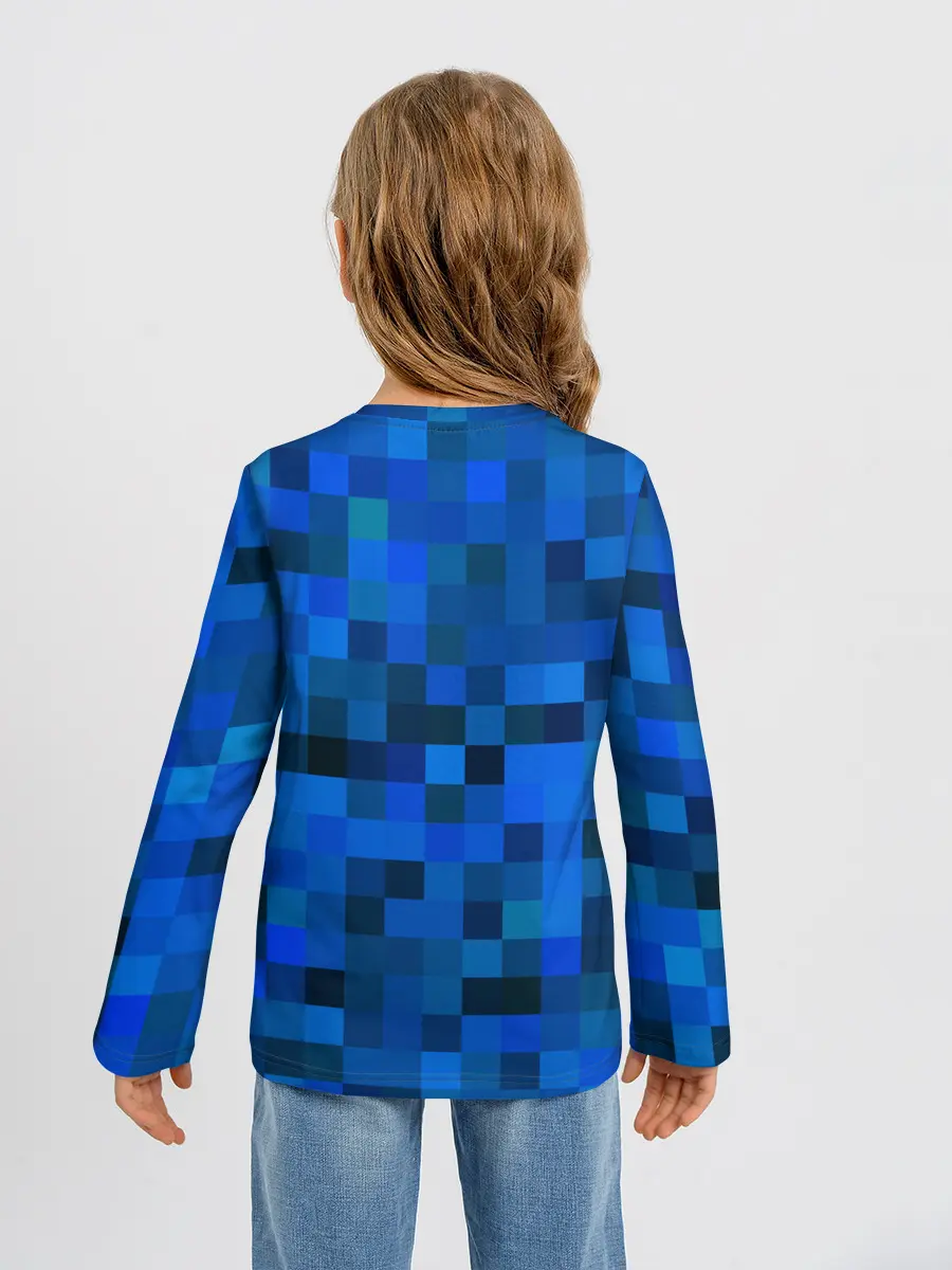 Детский лонгслив / Geometry Dash