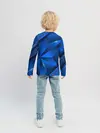 Детский лонгслив / 3D абстрактные фигуры BLUE