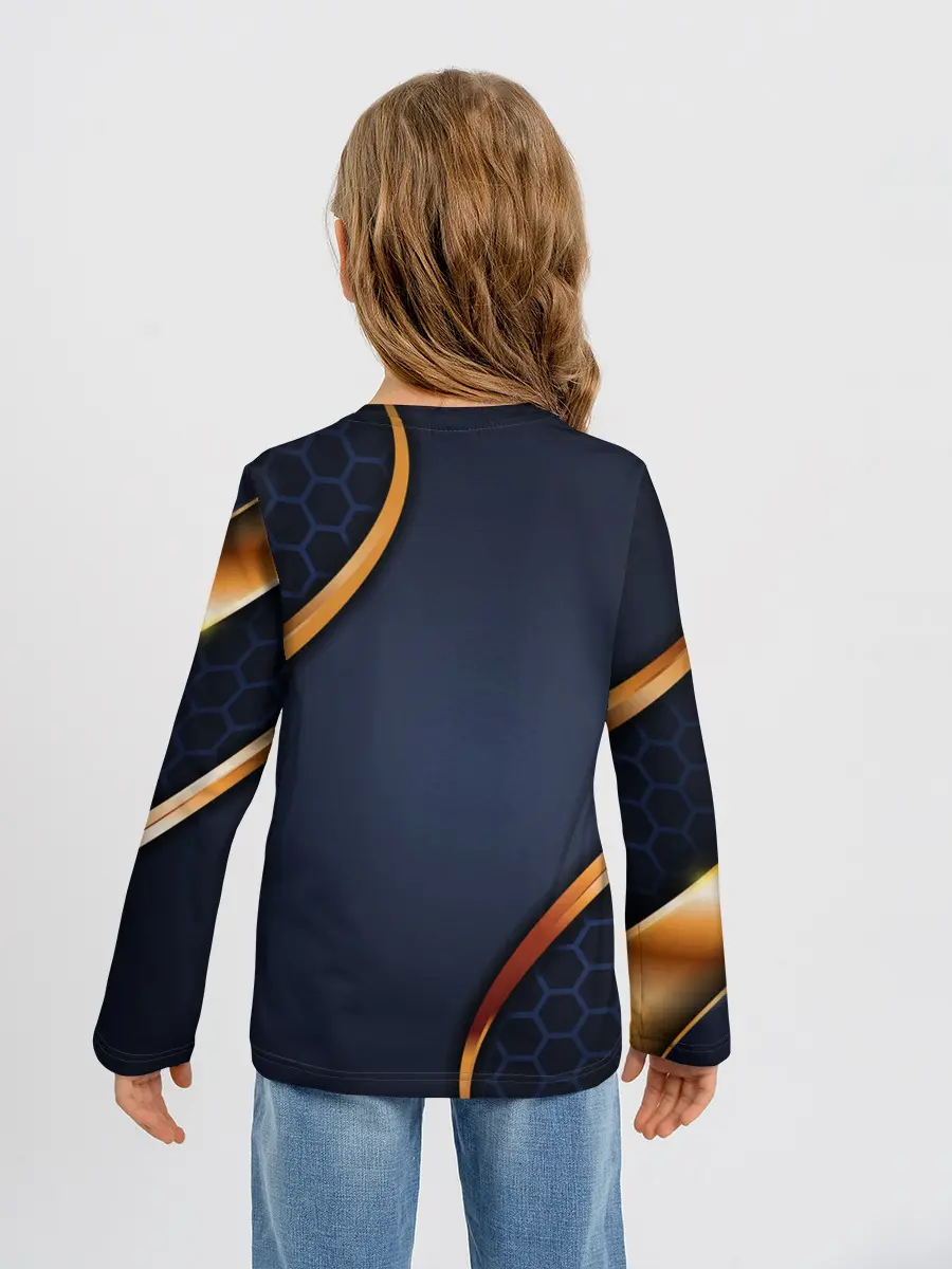 Детский лонгслив / 3D БРОНЯ ВСТАВКИ ЗОЛОТА