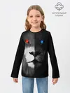 Детский лонгслив / ЛЕВ - НЕОНОВЫЕ ГЛАЗА