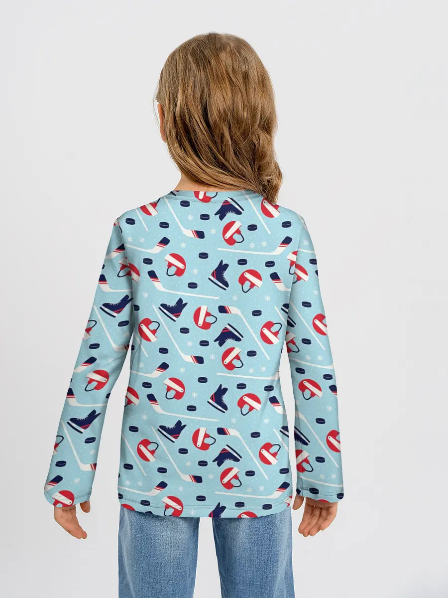 Детский лонгслив / Hockey Pattern