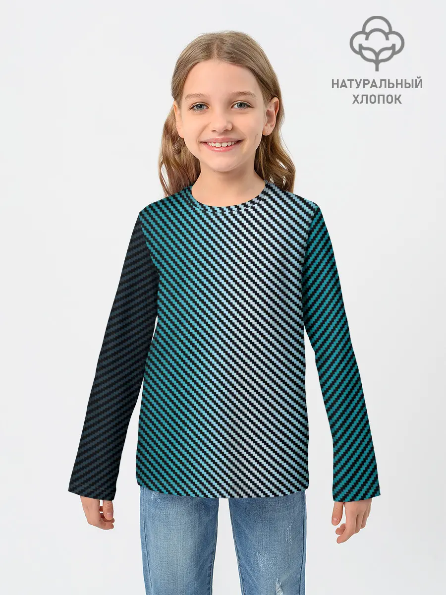 Детский лонгслив / Carbon Blue