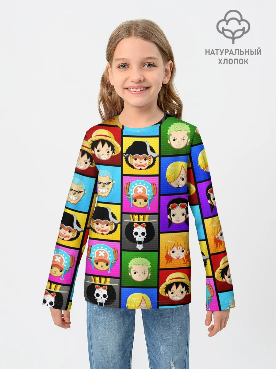 Детский лонгслив / ONE PIECE / ВАН ПИС / ГЕРОИ
