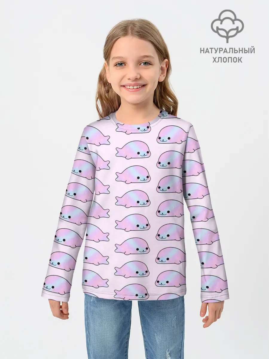 Детский лонгслив / Нерпы