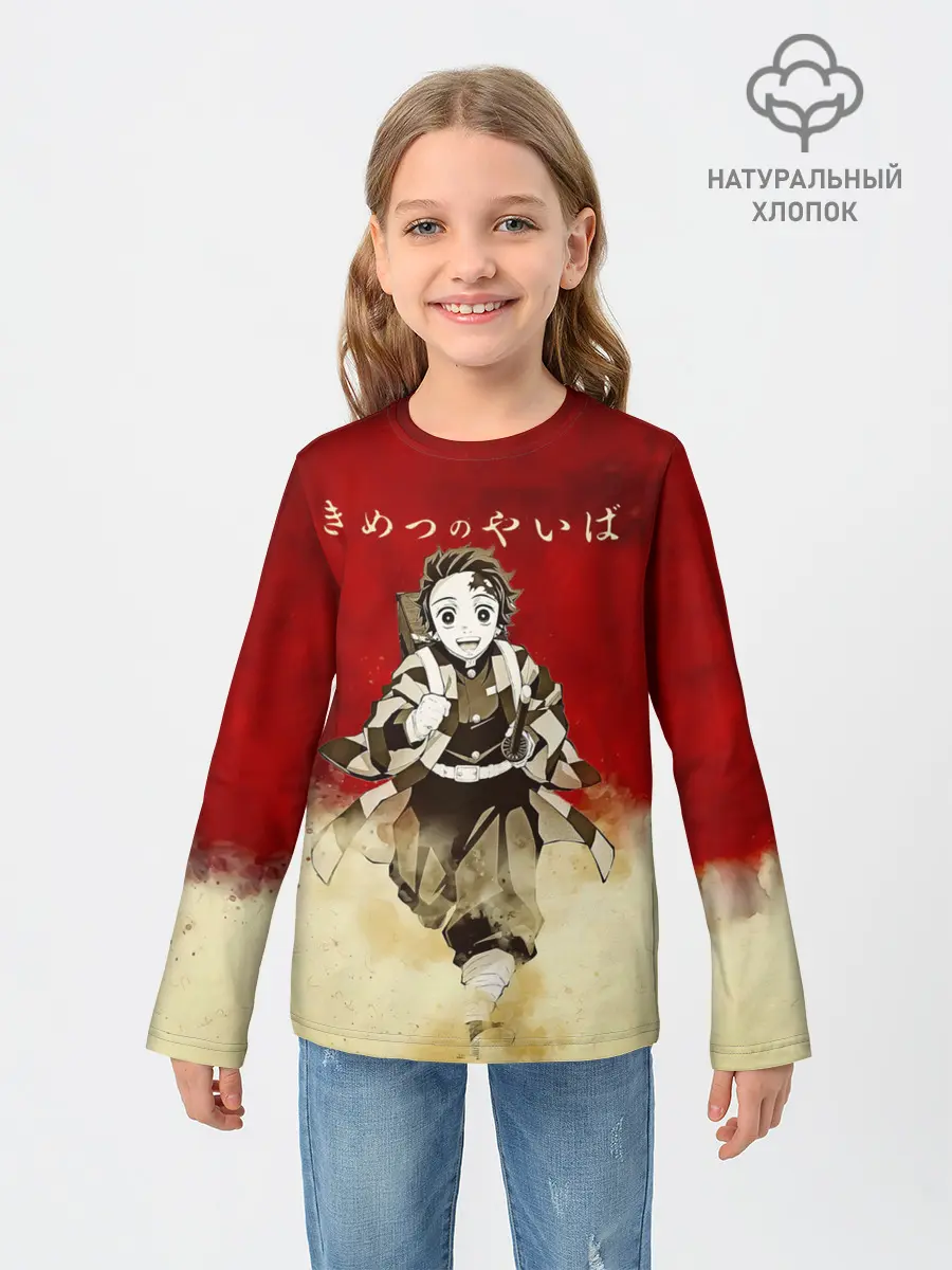 Детский лонгслив / Танджиро | Клинок, рассекающий демонов