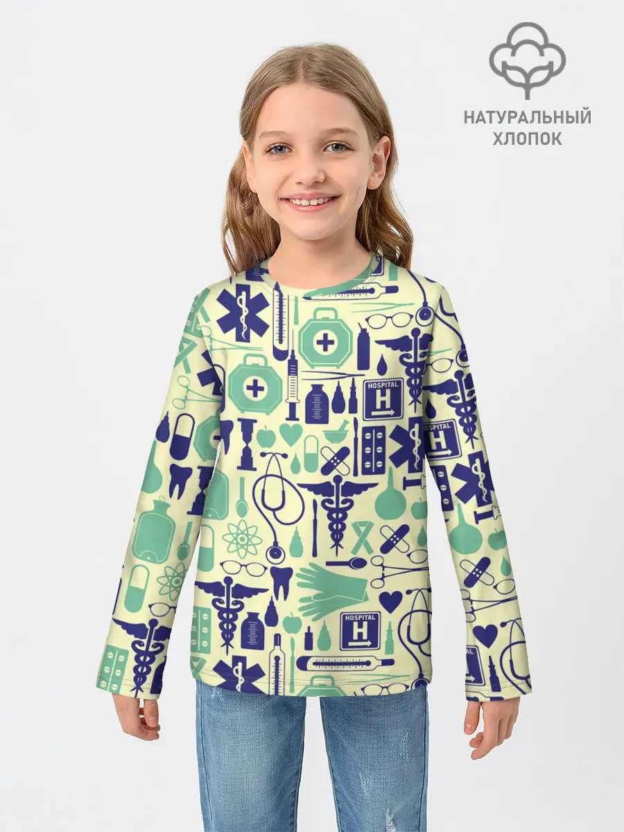 Детский лонгслив / Медицина | Паттерн